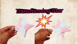 Make A Transforming Ninja Star Origami ⭐| Ninja Blade| Ninja Boomerang #viral @artwithDeepinder