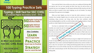 T5 - Practice Sets (Ebook) for Typing or Skill Test for SSC CHSL
