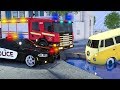 Fire Truck Frank Chased Van - Wheel City Heroes (WCH) - Sergeant Lucas the Police Car New Cartoon