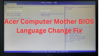 Acer Computer Bios language change
