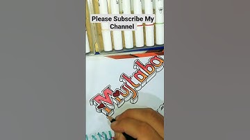 How to write 3d calligraphy Name Mujtaba Rehman #short #shortvideos #viral #3DCalligraphy