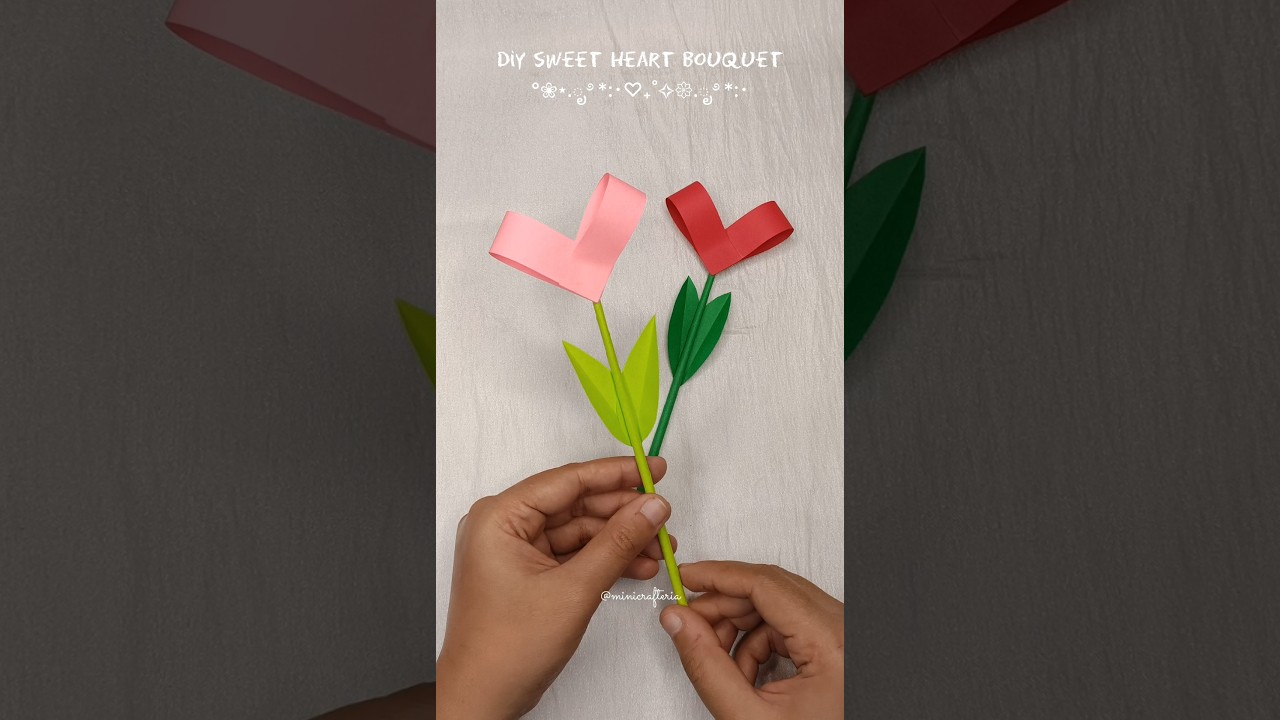 Diy heart bouquet ❤️💖| (heart Bouquet with Paper) 