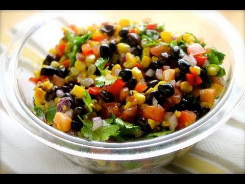 Ensalada de frijoles, elote y cilantro - YouTube