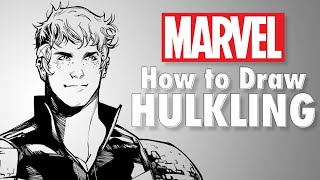 How to Draw Hulkling w/ Valerio Schiti | Marvel Comics | IN ITALIANO