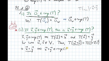 4.2 Null Space, Column Space, Kernel, and Range--Kernel and Range (Video 4)