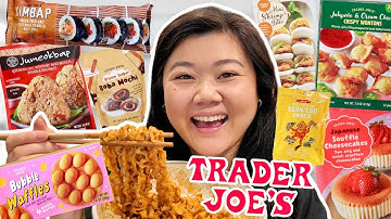 Trying NEW ASIAN FOOD at TRADER JOE