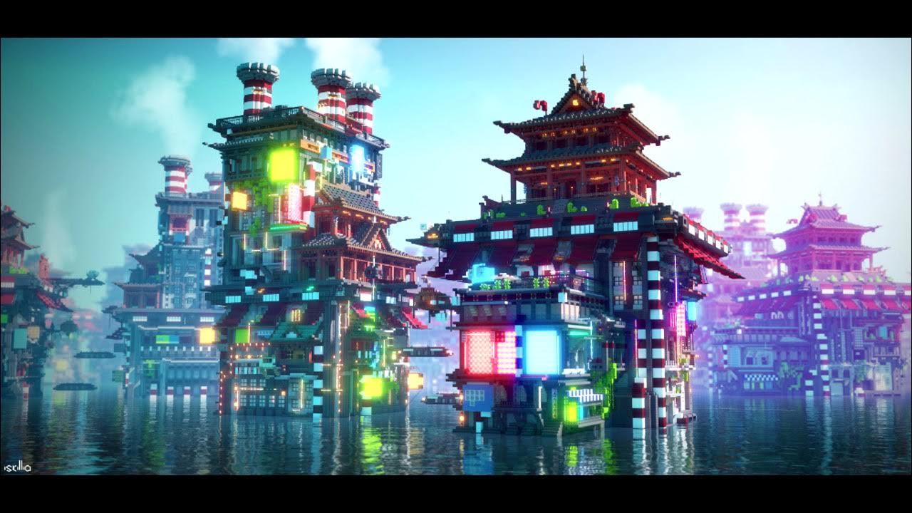 Cyberpunk building minecraft фото 24