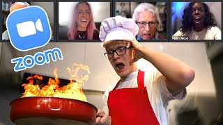 Hosting A FAKE Cooking Class On Zoom!