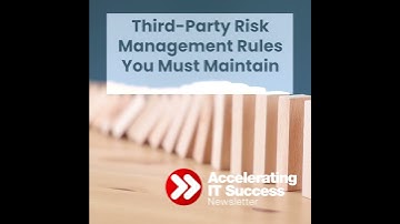 Third-Party Risk Management Rules You Must Maintain