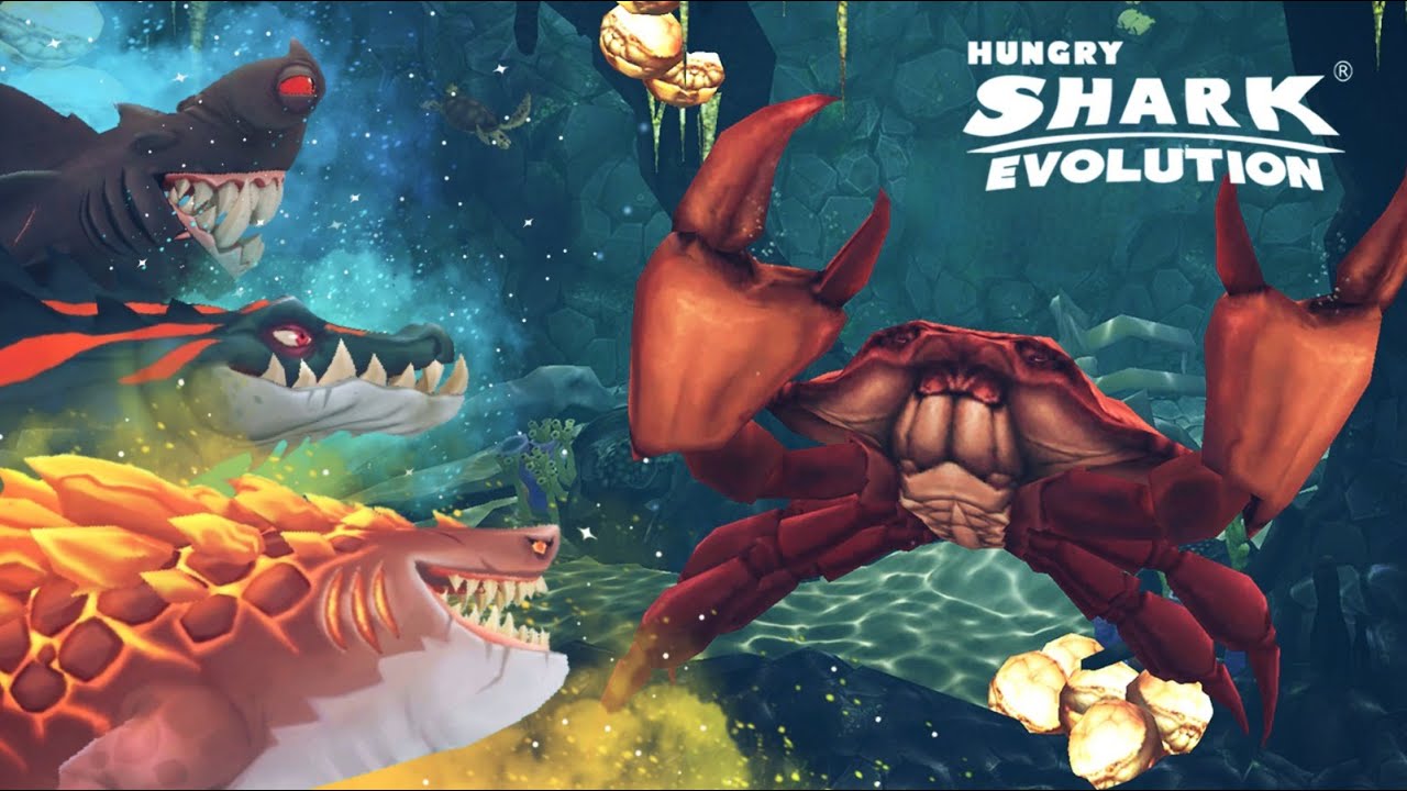 Hungry shark гигантского краба. Хангри Шарк краб. Шарк Эволюшн краб. Hungry Shark краб. Hungry Shark World краб.