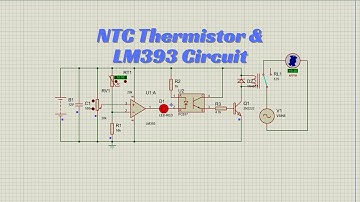 How to Control a Relay Using NTC Thermistor & LM393 Comparator in Proteus