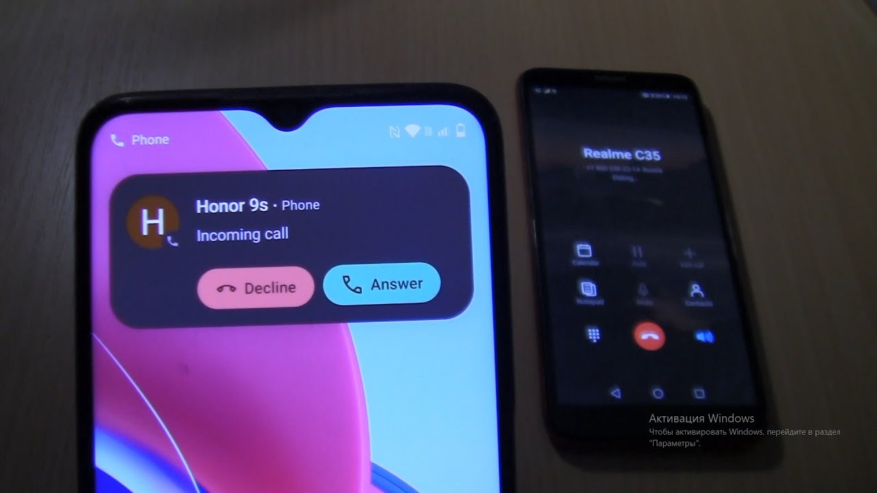 Incoming call&Outgoing call at the Same Realme c35+HONOR 9S