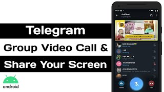 Telegram Group Video Call & Share Your Mobile Screen | Android