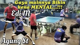 GAYA MAINNYA BIKIN KENA MENTAL LAWAN...!!! AGUNG ST VS EDI MAHMUD LIGA TENIS MEJA BOGOR RAYA