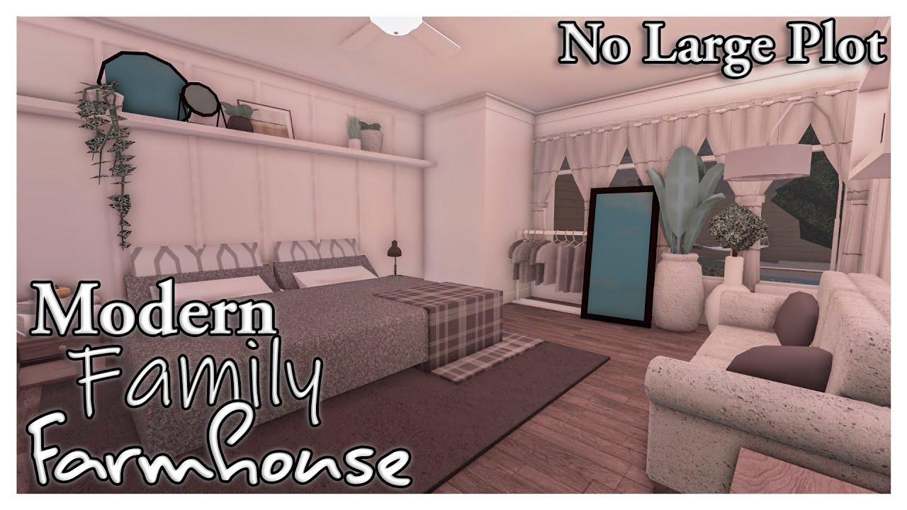 ROBLOX Bloxburg Modern Family Farmhouse Speedbuild Part 3 487k
