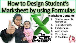 How to Design Student’s Marksheet by using Formulas in Excel