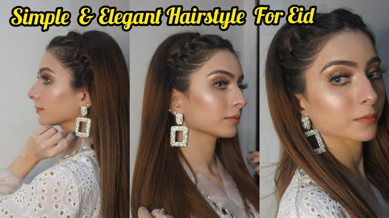 Simple &Elegant Hairstyle For Eid | Summer Hairstyle with Open Hair -  YouTube