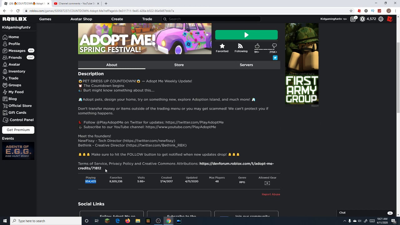 Adopt Me Is About To Reach 1 Million Players Youtube - roblox adopt me 1m players
