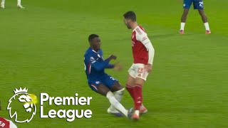 Moises Caicedo sent off for dangerous tackle on Mikel Merino | Premier League | NBC Sports