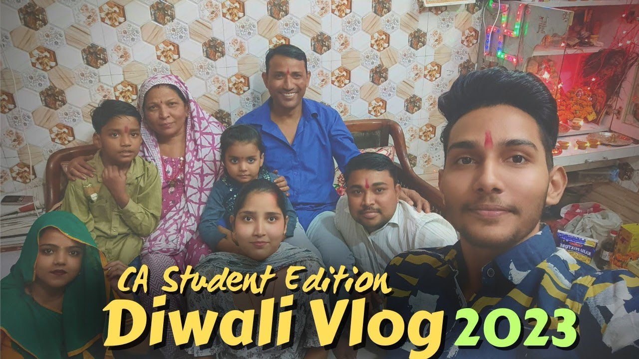 Diwali Vlog 2023 | The CA Students One day before Exam Edition| Sahil ...