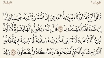 سورة البقرة مكررة من آية 70 إلى آية 76 القارئ وديع اليمني