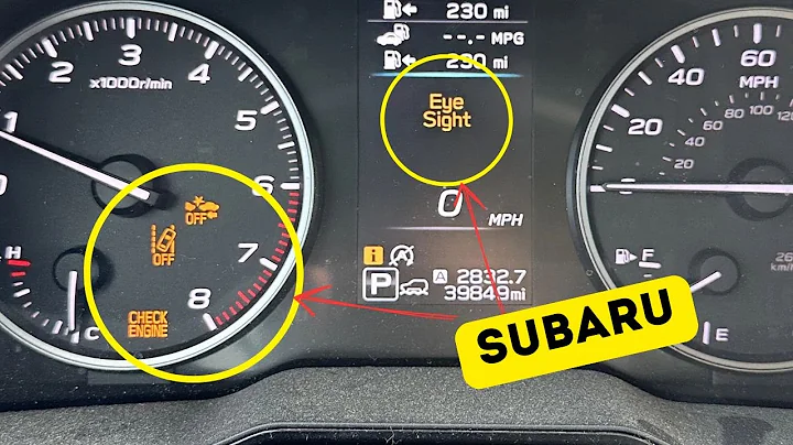 Check Engine plus Eyesight Off in Subaru vehicles