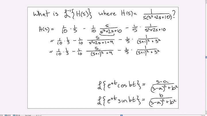 Inverse Laplace transform example (part 2)