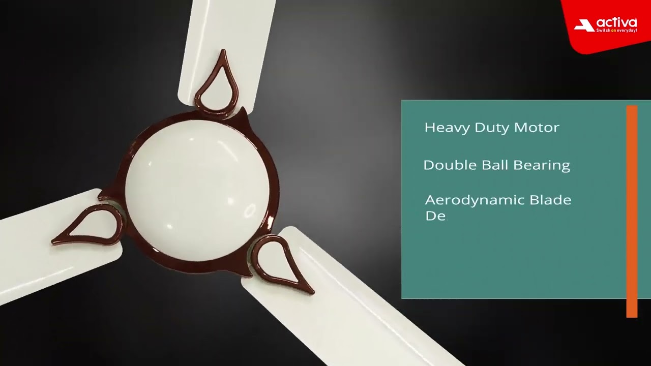 Activa windsor 1200 mm Ceiling fan Ivory