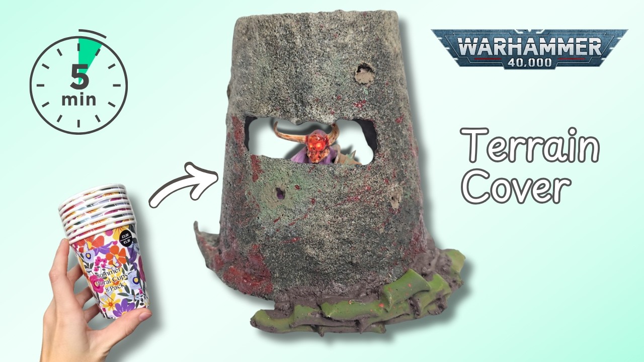 Я сделал мрачные наблюдательные пункты из стаканчиков для вечеринок | Настольный ландшафт