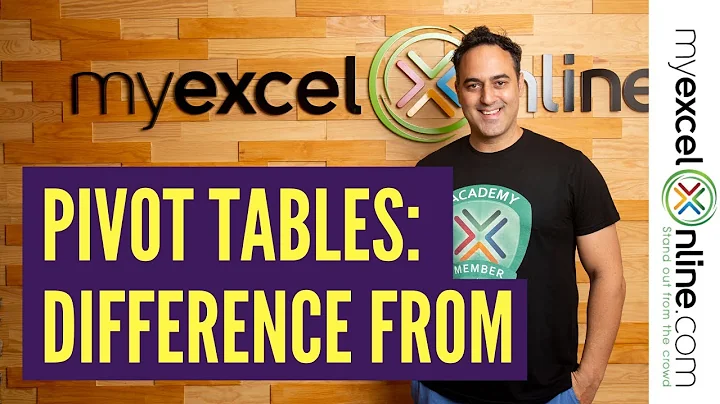 Pivot Table Excel Tutorial -  Difference between two columns