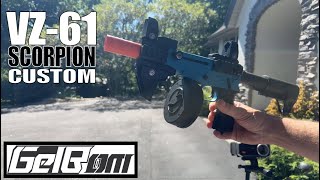 Demo - Customized (TOY!) Gel Fight VZ-61 Scorpion Gel Ball Blaster
