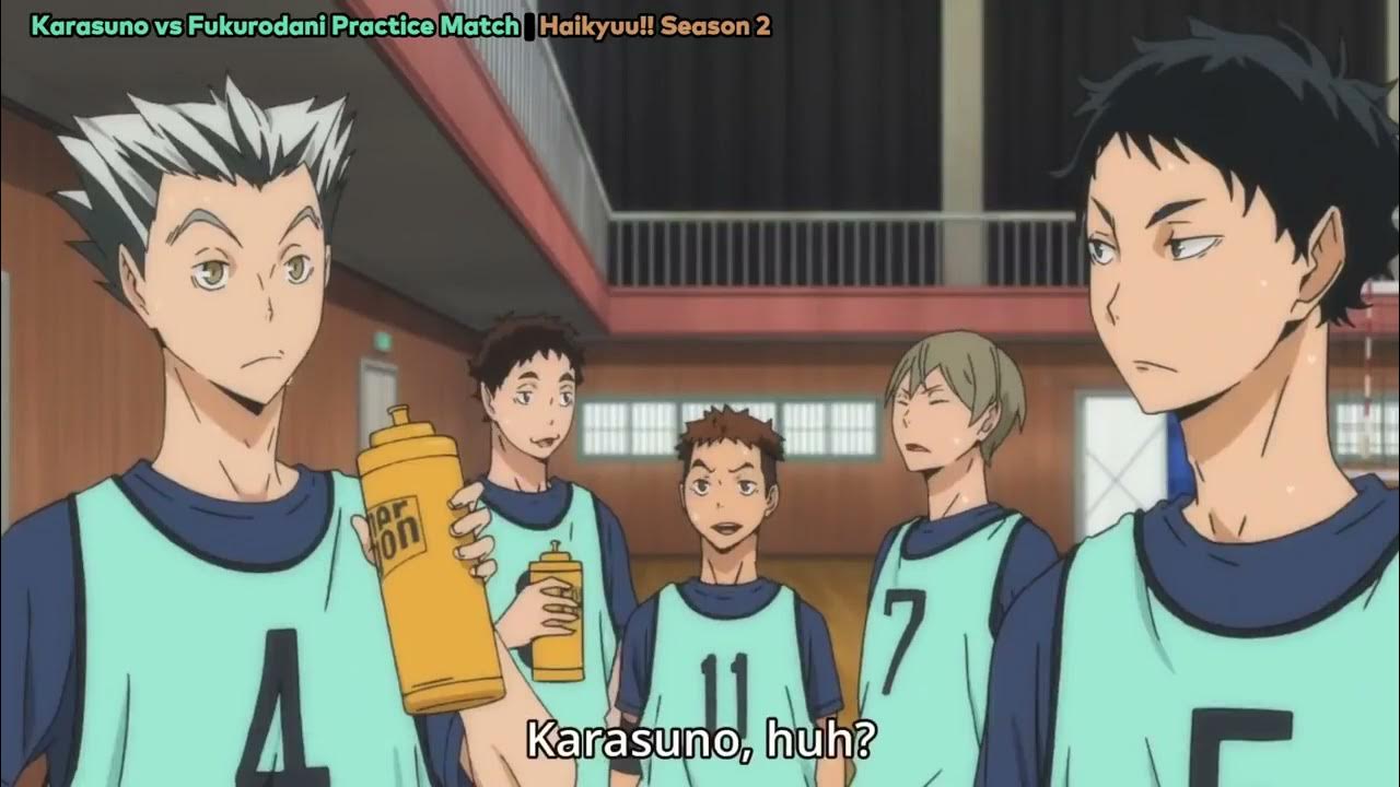 Karasuno vs Fukurodani practice match YouTube