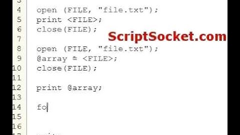 Perl Tutorial 26 - Open, Read & Close a Text File