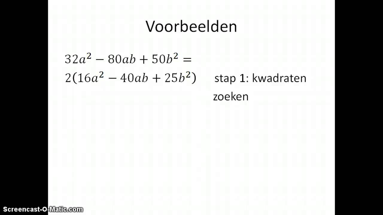 Volkomen kwadraat ontbinden YouTube Volkomen kwadraat ontbinden YouTube