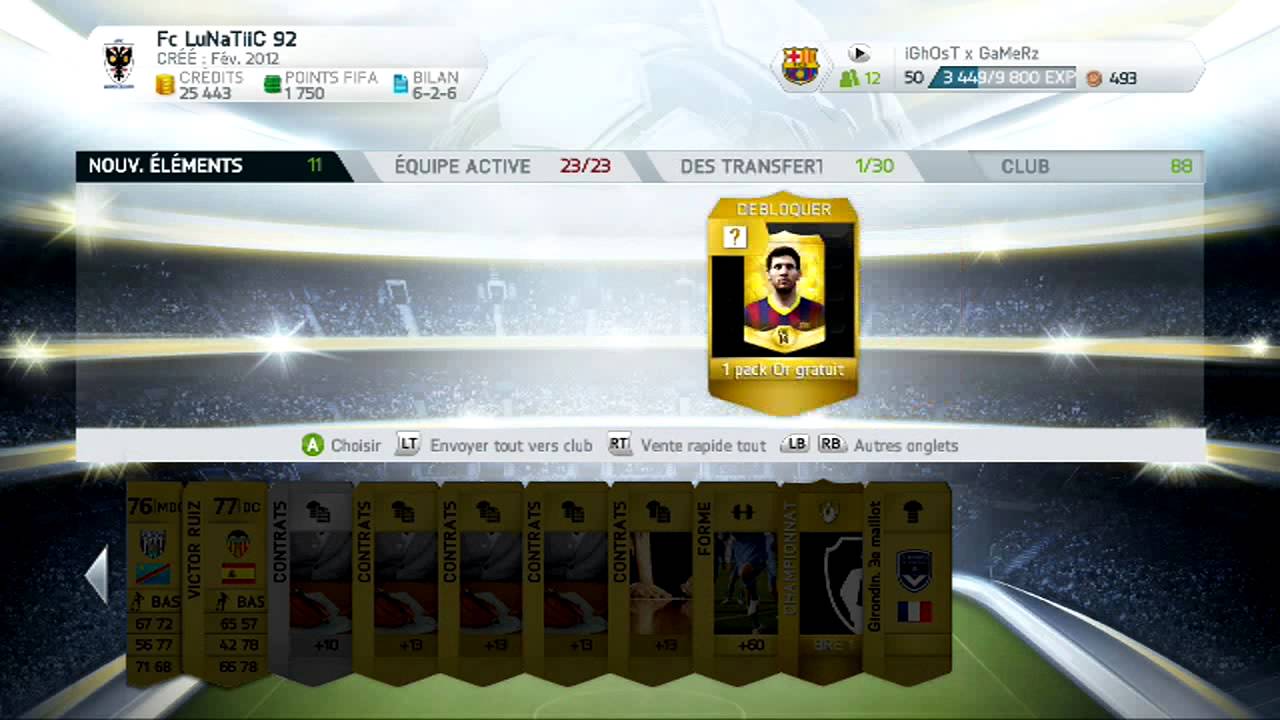 comment ouvrir pack fut 14