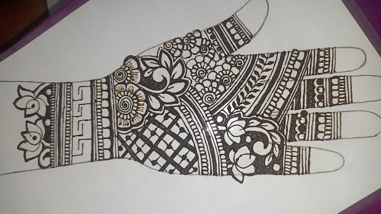 Step by step simple mehndi design🌼| Simple Mehndi Design for Front Hand | Quick & Beautiful