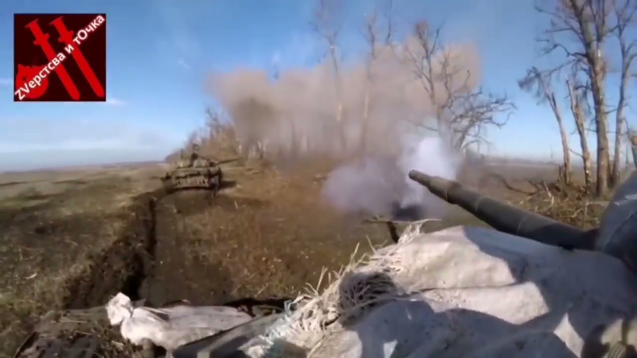 Russian tanks help infantry storm Ukrainian trenches