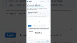 URL Encoder & Decoder: Encode and Decode URLs in Your Browser — A HelpySelf Tutorial #Shorts Update