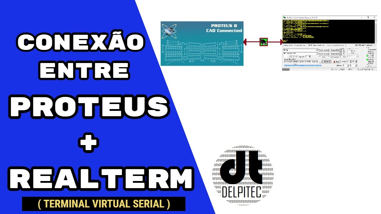ISIS PROTEUS E TERMINAL VIRTUAL SERIAL (REALTERM)