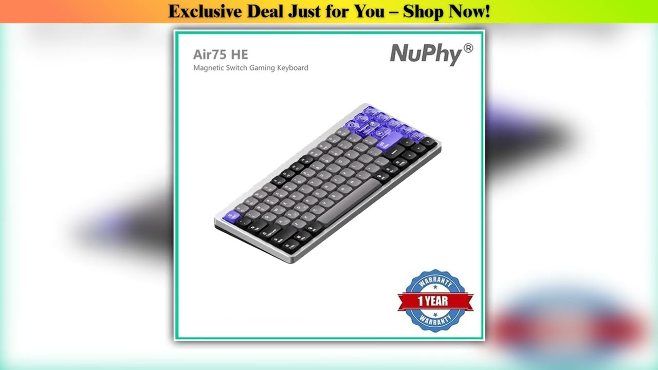 Top NuPhy NuPhy Air75 HE Magnetic Switch Gaming Keyboard