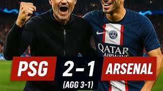 PSG vs Arsenal 2-1 | All Goals & Highlights | UCL Semi-Final (3-1 Agg)
