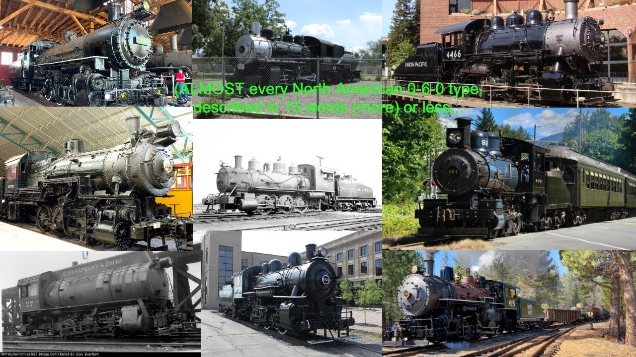 Практически все североамериканские паровозы типа 0-6-0, описанные в 15 словах (плюс) или меньше.