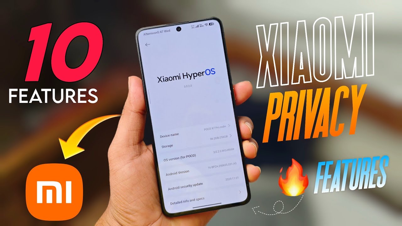 Xiaomi Hyperos 3 Update 10+ PRIVACY & SECURITY FEATURES Features ✅ Hyperos 3 Update Features 