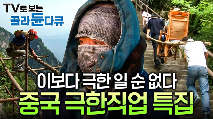 🏅진짜 극한의 극한만을 담았다! 중국 극한직업 레전드 모아보기🇨🇳ㅣ화려한 절경과 반대되는 처절한 삶ㅣ루산 가마꾼ㅣ도검장ㅣ석정 채집꾼ㅣ차간호 어부ㅣ절벽 잔도공ㅣ극한직업ㅣ#골라듄다큐