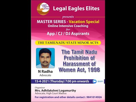 The Tamil Nadu Prohibition of Harassment of Women Act, 1998 by Mr. N. Radha