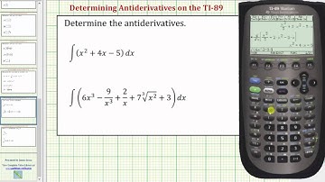 Determine Antiderivatives (Indefinite Integrals) on the TI-89