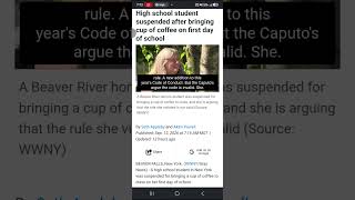 High School student suspended after bringing a cup of coffee ☕️ to school 🏫 #nyc #school