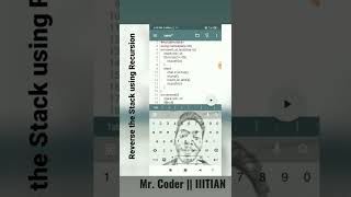Reverse the Stack using Recursion || C++