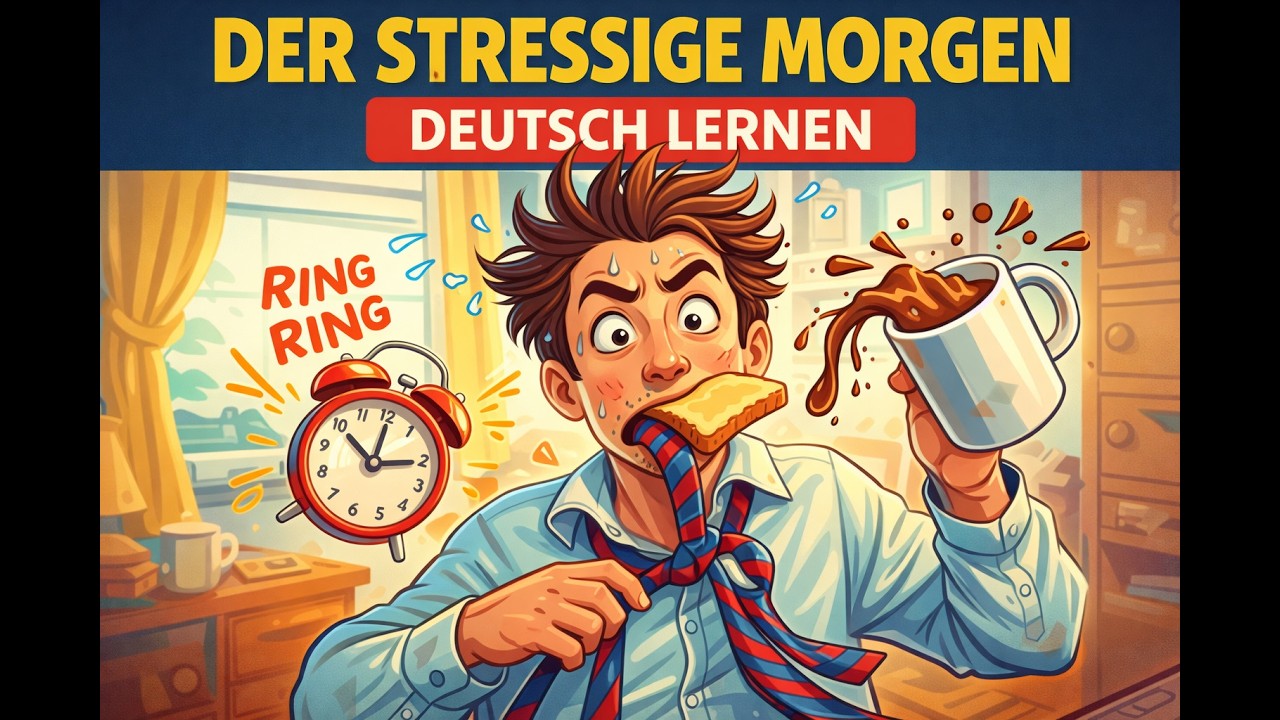 #539    German Story: The Stressful Morning (Der stressige Morgen) ☕