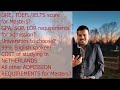 Admission requirements for Masters in Netherlands (TU Delft) - TOEFL, GPA, GRE, Costs? ft. Indian